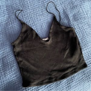 Black Garage Crop Top - Size S